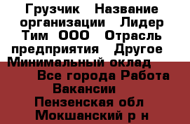 Грузчик › Название организации ­ Лидер Тим, ООО › Отрасль предприятия ­ Другое › Минимальный оклад ­ 19 000 - Все города Работа » Вакансии   . Пензенская обл.,Мокшанский р-н